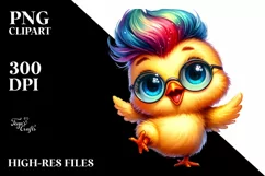 excited Baby Chicken Dancing PNG Product Image 1