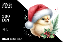 Cute Baby Chicken with Santa Hat Product Image 2