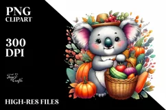 Baby Koala Carrying Basket | Sublimation | Clipart Product Image 1