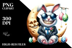 Bunny with Straw Hat and Sunglasses PNG Product Image 2
