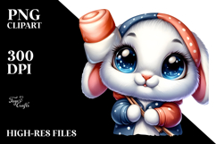 Vibrant Watercolor Baby Rabbit, Transparent PNG Product Image 2