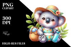 Digital Watercolor Cute Baby Koala PNG Product Image 2