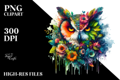 Vibrant Plant Owl, Transparent PNG Product Image 2
