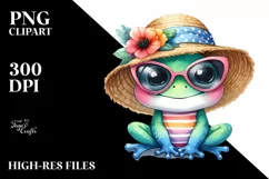 Colorful Baby Frog with Sun es Clipart Product Image 3
