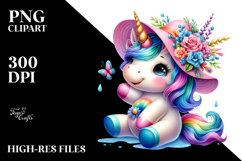 Cute Unicorn Playing Funny PNG Product Image 2
