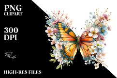 Spring Butterfly Clouds, PNG Product Image 2