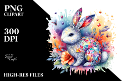 Colorful Bunny Made of Diamonds, High-Res PNG Product Image 2