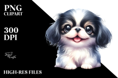Cute Baby Japanese Chin PNG Product Image 2