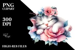Cute Baby Cat Sleeping, Transparent PNG Product Image 2