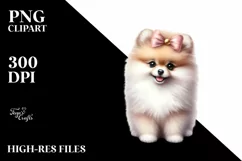 Cute Watercolor Pomeranian with Christmas Globes Product Image 1