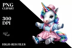 Pastel Unicorn Lindy Hop Dancer PNG Product Image 3
