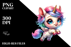 Cute Jumping Unicorn PNG Product Image 2