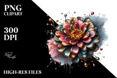 Abstract Shiny Zinnia Clipart Product Image 1