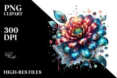 Abstract Shiny Zinnia Clipart Product Image 1