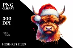 Angry Looking Baby Highland Cow PNG Product Image 2