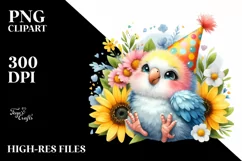 Colorful Baby Parrot Party | Clipart Product Image 3
