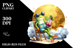 Happy Frog in Beachwear PNG Product Image 2