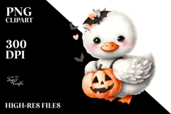 Cute Baby Swan Dressed for Halloween PNG Product Image 2
