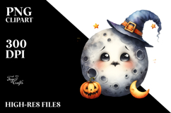 Funny Halloween Moon | Clipart Product Image 2