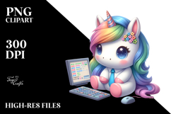Programmer Baby Unicorn in Style PNG Product Image 2