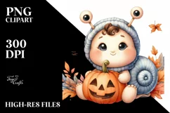 Cute Baby Snail PNG Product Image 1