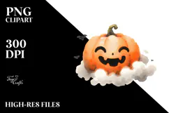 Funny Jack-O'-Lantern Digital Painting PNG Product Image 2