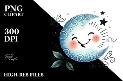 Whimsical Moon and Stars PNG Product Image 2