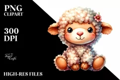 Vibrant Colorful Baby Lamb | Clipart Product Image 3