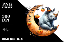 Rhino Dressed for Halloween, High-Res PNG Product Image 2