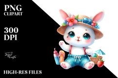 Colorful Rabbit Beachwear Clipart Product Image 3