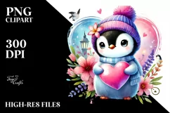 Colorful Baby Penguin, Transparent PNG Product Image 2