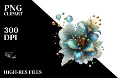 Abstract Glossy Lobelia | Sublimation | Clipart Product Image 3