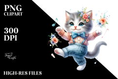 Colorful Baby Cat Dancing Playfully Product Image 2