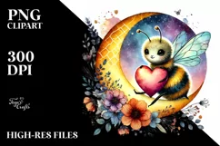 Digital Painting of Boho Baby Bee Product Image 2