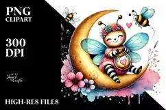 Digital Painting of Boho Baby Bee Product Image 2