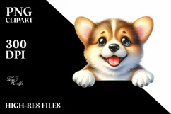 Funny Corgi Invisible Paper | Sublimation | Clipart Product Image 1