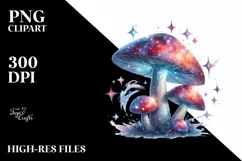 Detailed Shiny Magical Mushroom PNG Product Image 1