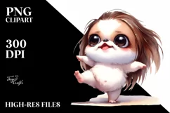 Expressive Baby Japanese Chin Dancing PNG Product Image 3