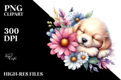 Cute Baby Puppy Sleeping, Transparent PNG Product Image 2