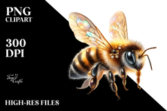 Digital Adorned Happy Cute Baby Bee PNG Product Image 2