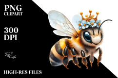 Digital Adorned Happy Cute Baby Bee PNG Product Image 2