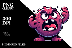 Aggressive Cartoon Monster, Transparent PNG Product Image 2