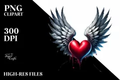Heart with Wings PNG Product Image 2