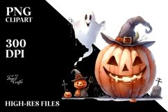 Simple Pumpkin Halloween Clipart, PNG Product Image 2