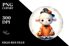 Retro Lamb on Halloween, PNG Product Image 2