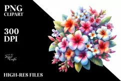 Vibrant Tropical Flowers, Transparent PNG Product Image 3