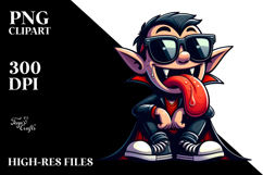 Cartoony Vampire Sunglasses PNG Product Image 2