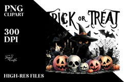Trick or Treat BLACK CAT Halloween PNG Product Image 2