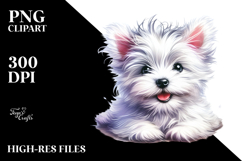 Cute Baby West Highland White Terrier PNG Product Image 2