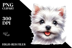 Cute Baby West Highland White Terrier PNG Product Image 2
